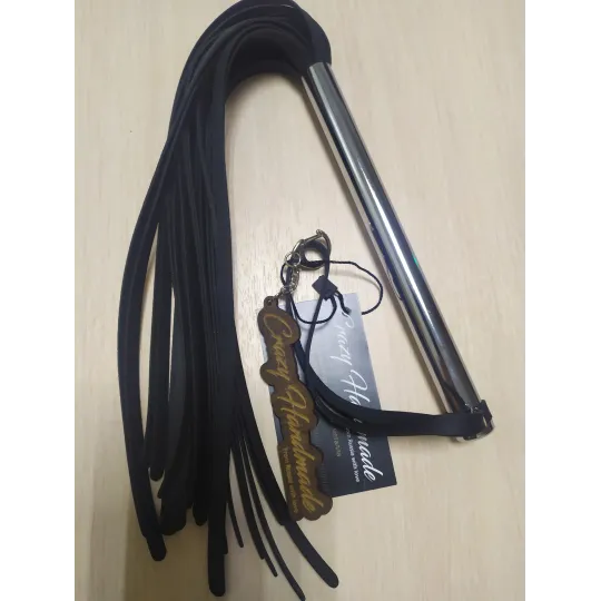 Плеть черная Crazy Handmade с металической ручкой