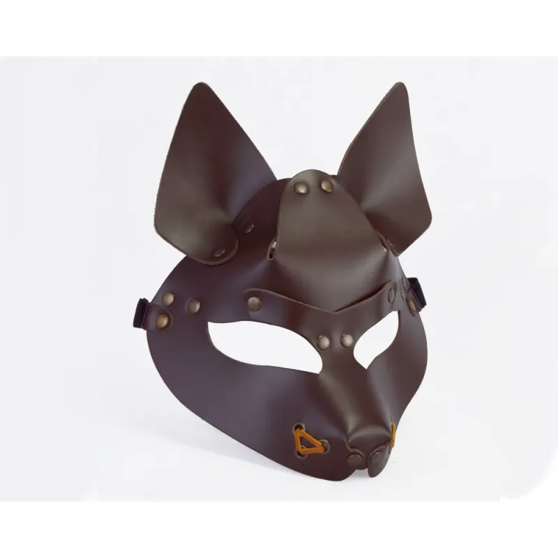 Маска БДСМ, Wolf коричневый, 3416-8