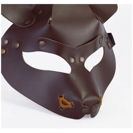 Маска БДСМ, Wolf коричневый, 3416-8