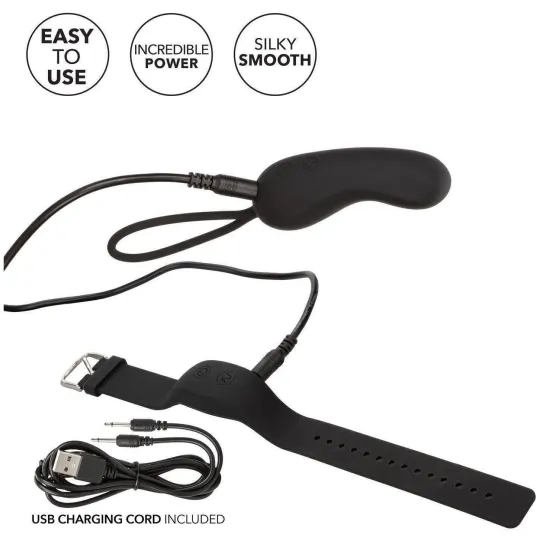Компактный вибромассажер с управлением при помощи браслета Wristband Remote Curve