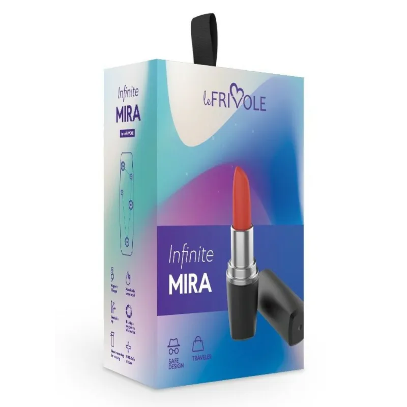 Вибратор помада Mira, цвет черный (INFINITE)