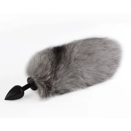 Анальная пробка TPE с натуральным хвостом, 20-25 см