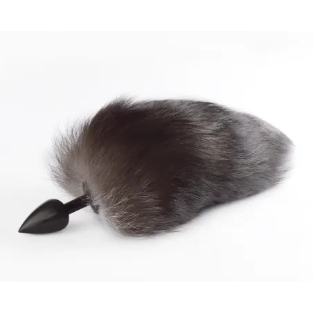 Анальная пробка TPE с натуральным хвостом, 20-25 см.