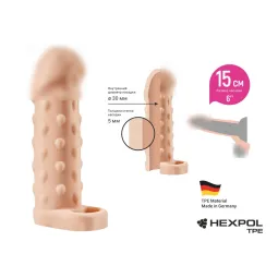 Фаллоувеличитель KLEON с кольцом,15 см.