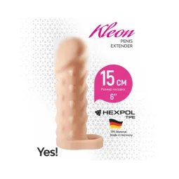 Фаллоувеличитель KLEON с кольцом,15 см, F-027р