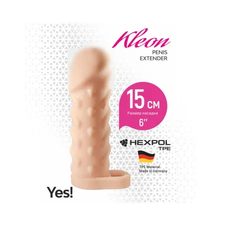 Фаллоувеличитель KLEON с кольцом,15 см, F-027р