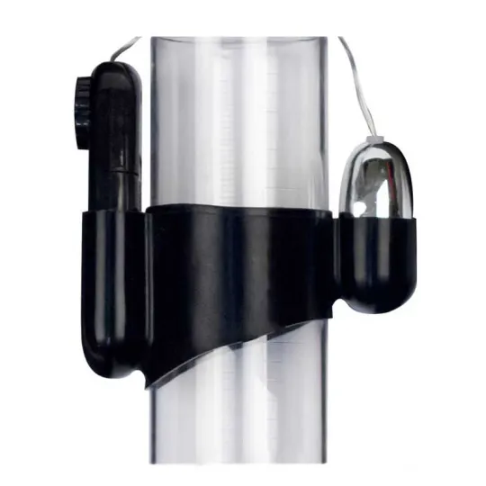 Мини-вибратор на эластичном держателе для мужских помп