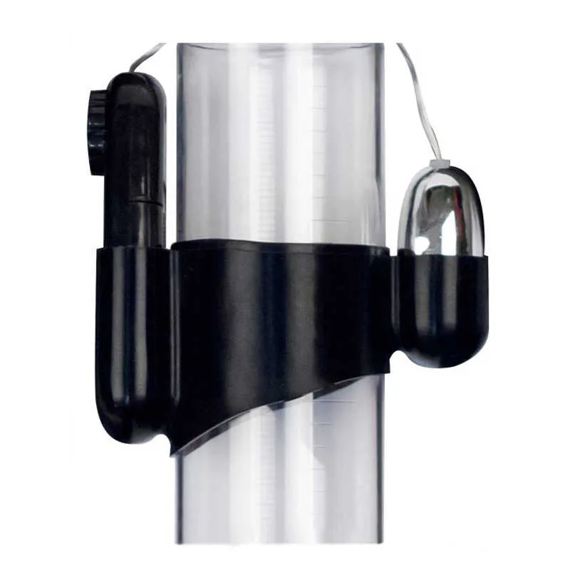 Мини-вибратор на эластичном держателе для мужских помп