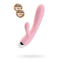 ПУЛЬСАТОР И ВИБРАТОР С ФУНКЦИЕЙ ПОДОГРЕВА JOS MILLY, СИЛИКОН, РОЗОВЫЙ, 20 СМ