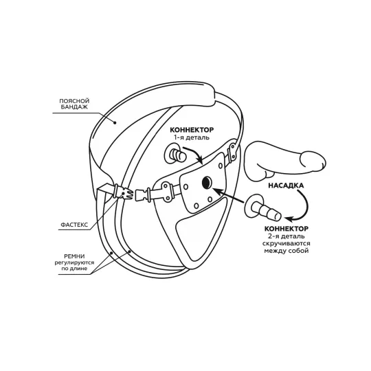 Пояс Hard brutal BDSM-ЦЕЗАРЬ