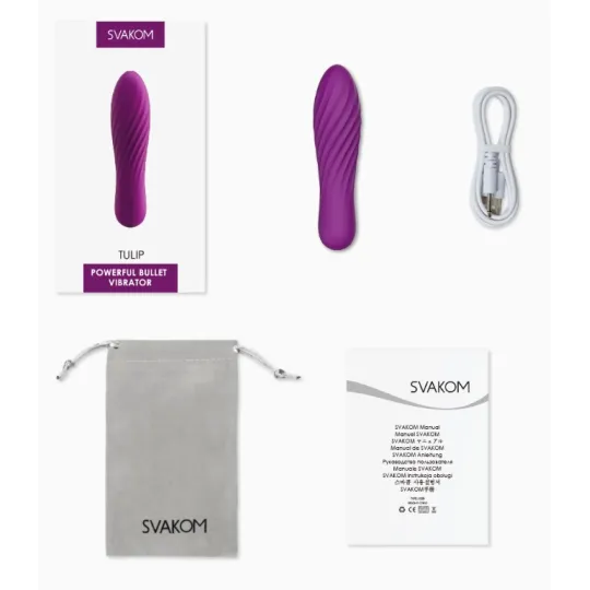 Tulip минивибропуля для стимуляции эрогенный зон, фиолетовая