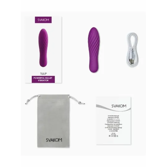 Tulip минивибропуля для стимуляции эрогенный зон, фиолетовая