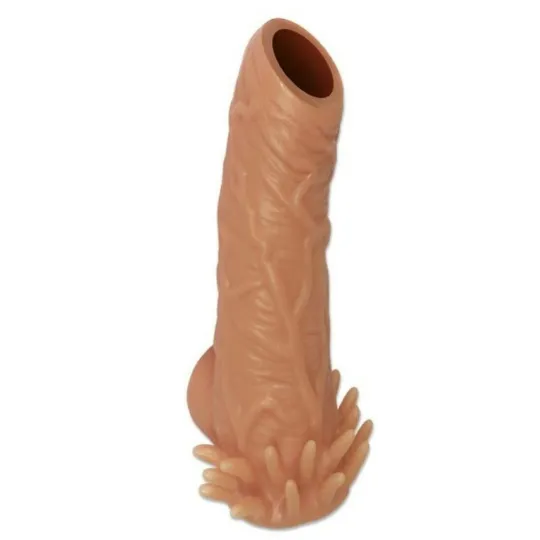 НАСАДКА KOKOS РЕАЛИСТИЧНАЯ С ДОПОЛНИТЕЛЬНОЙ СТИМУЛЯЦИЕЙ, TPE, 005, 13.8 СМ