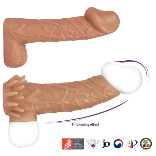 НАСАДКА KOKOS РЕАЛИСТИЧНАЯ С ДОПОЛНИТЕЛЬНОЙ СТИМУЛЯЦИЕЙ, TPE, 005, 13.8 СМ