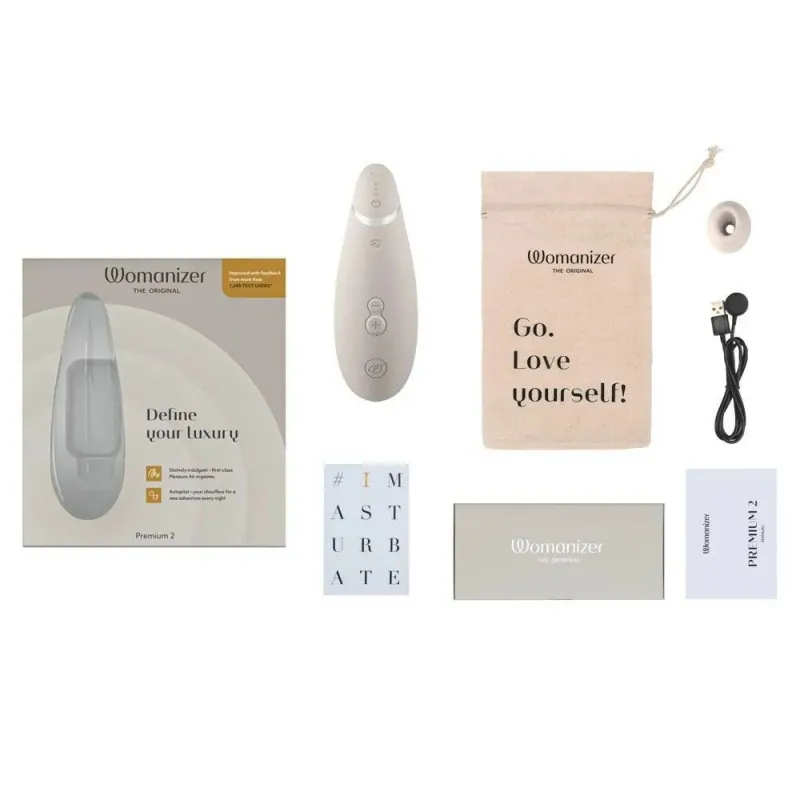Бесконтактный клиторальный стимулятор Womanizer Premium 2 серый