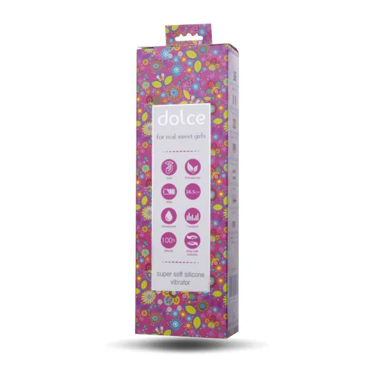 ВИБРАТОР TOYFA DOLCE LEO, СИЛИКОН, РОЗОВЫЙ, 16,5СМ