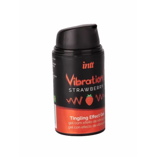 Жидкий интимный гель с эффектом вибрации Strawberry, 15мл