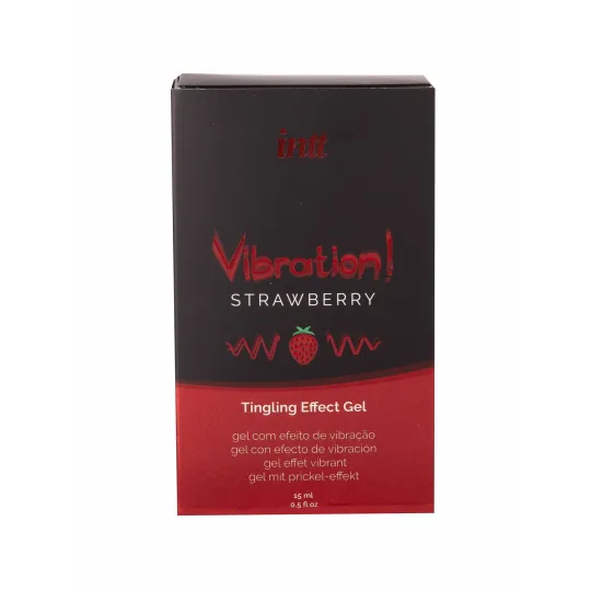 Жидкий интимный гель с эффектом вибрации Strawberry, 15мл