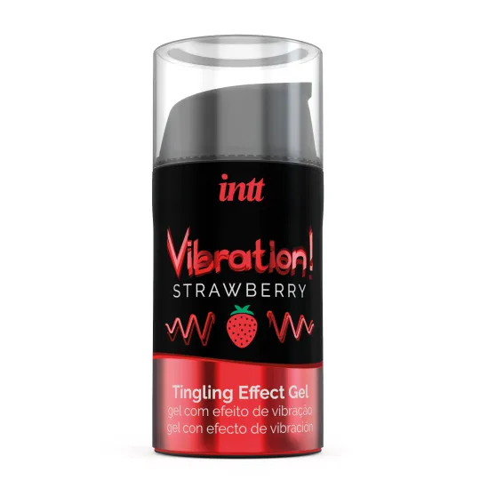 Жидкий интимный гель с эффектом вибрации Strawberry, 15мл
