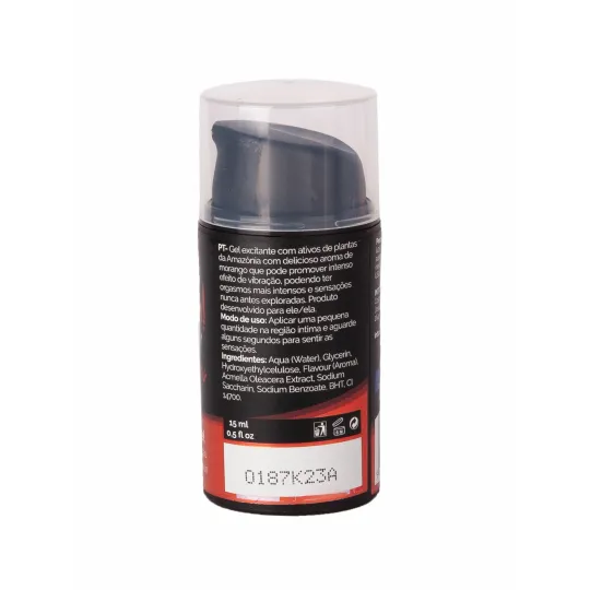 Жидкий интимный гель с эффектом вибрации Strawberry, 15мл