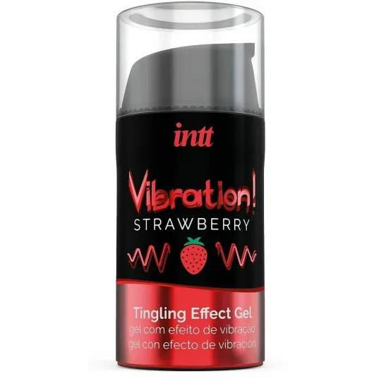 Жидкий интимный гель с эффектом вибрации Strawberry, 15мл