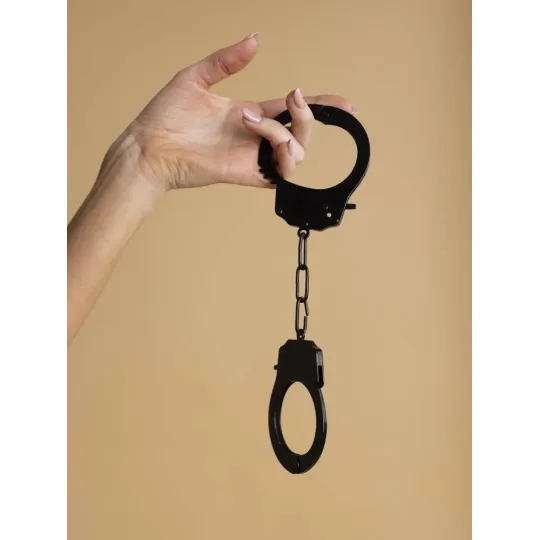 Наручники стальные черного цвета (Be Mine)