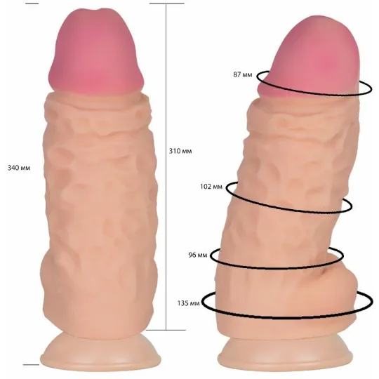 Вибромассажер СУПЕРГИГАНТ неоскин в коробке (USB)