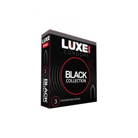 Черные презервативы LUXE Royal Black Collection - 3 шт.