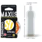 Презервативы с точками и рёбрами в металлическом боксе MAXUS Special - 3 шт