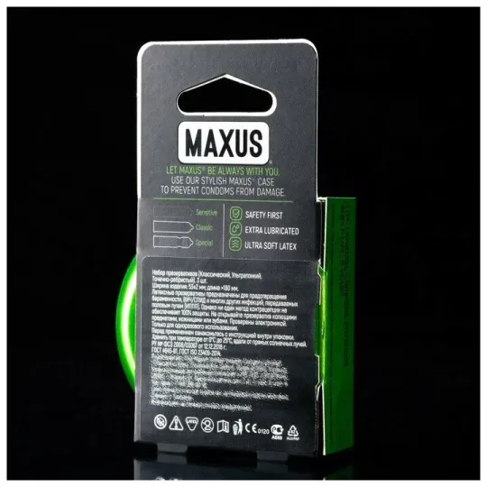 Презервативы Maxus Mixed, 3 шт.