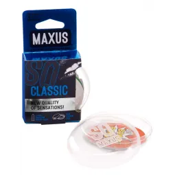 Классические презервативы в пластиковом кейсе MAXUS Classic - 3 шт.