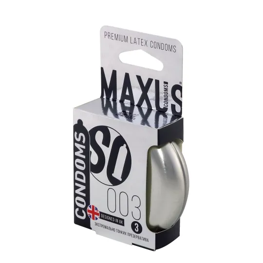 Экстремально тонкие презервативы в железном кейсе MAXUS Extreme Thin - 3 шт.