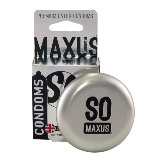Экстремально тонкие презервативы в железном кейсе MAXUS Extreme Thin - 3 шт.
