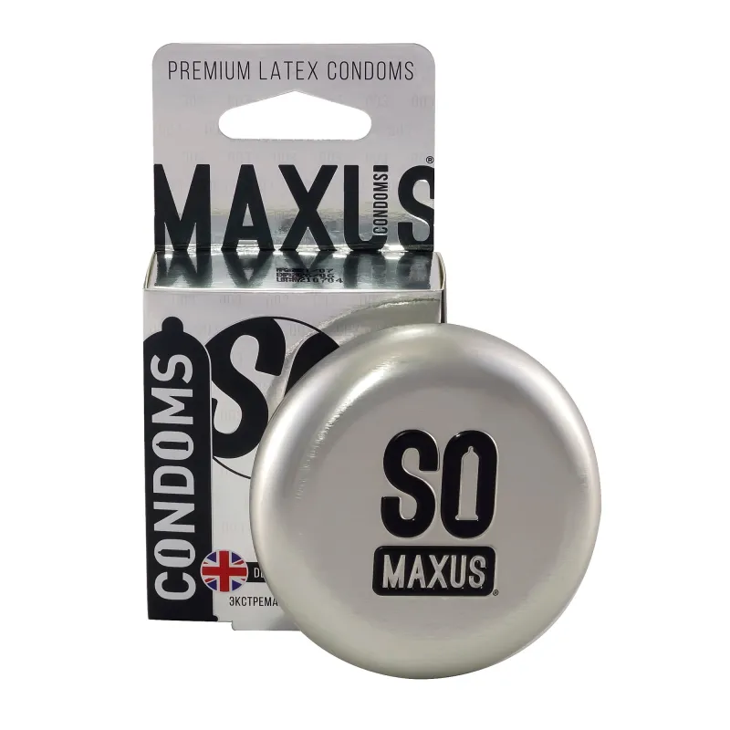 Экстремально тонкие презервативы в железном кейсе MAXUS Extreme Thin - 3 шт.
