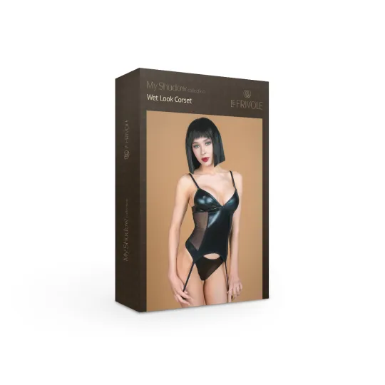 Корсаж с трусиками из материала wet look (My Shadow)L/XL