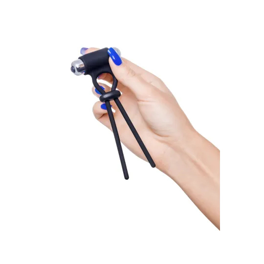 ЛАССО НА ПЕНИС A-TOYS BY TOYFA JAT, СИЛИКОН, ЧЕРНОЕ, 14 СМ