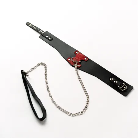 Ошейник с красным декором