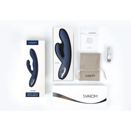 Aylin Dark Blue Вибростимулятор со встроенным аккумулятором