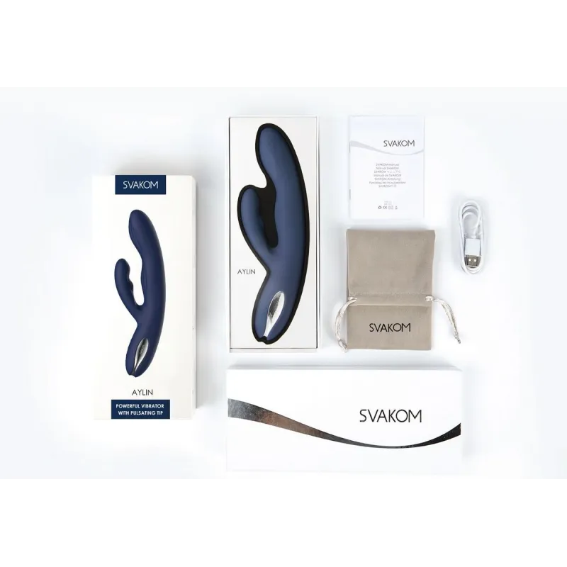 Aylin Dark Blue Вибростимулятор со встроенным аккумулятором