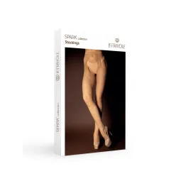 Бежевые колготки с вырезами искрящиеся стразами в сетку (Spark)