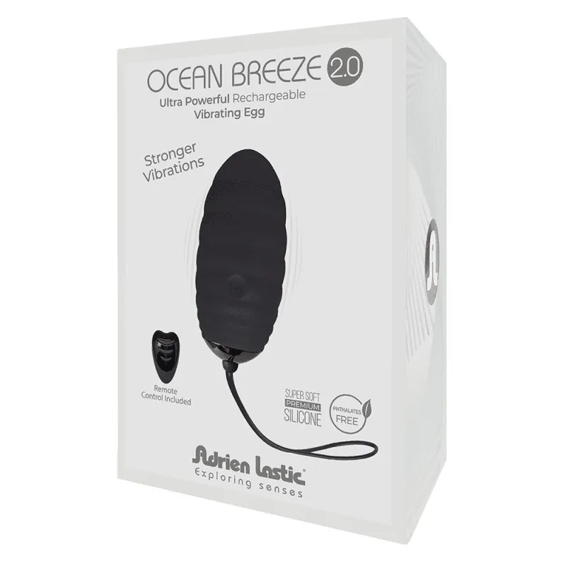 Ocean Breeze 2.0 + LRS виброяйцо с пультом ДУ чёрный
