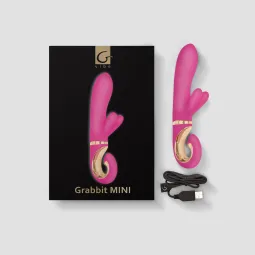 Gvibe Grabbit Mini - Уменьшенный вибратор для клитора и точки G с тремя моторами, 19х3.5 см