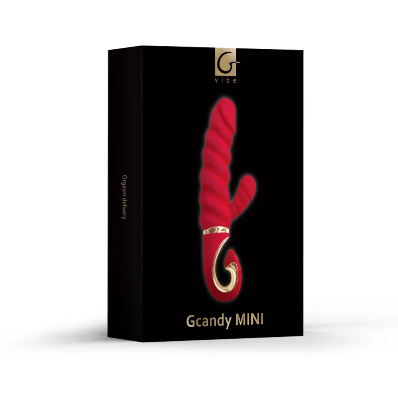Gvibe Gcandy Mini - Витой вибратор с клиторальным стимулятором, 19х3.5 см