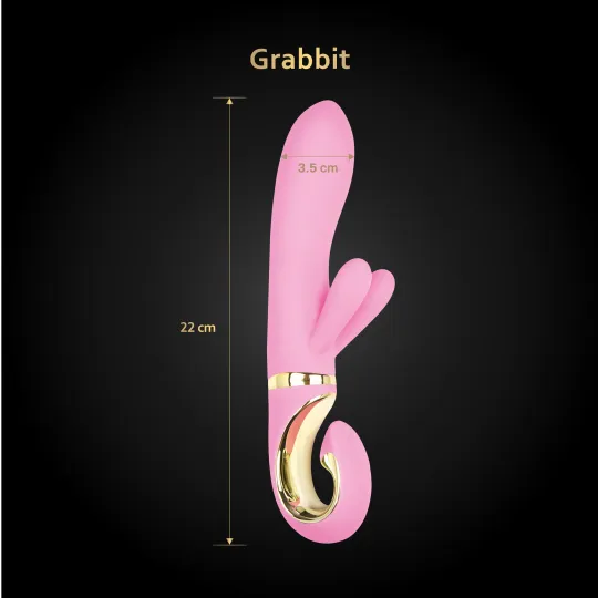 Gvibe Grabbit - Вибратор для клитора и точки G с тремя моторами, 22х3.5 см