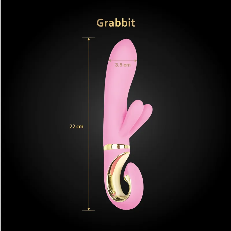 Gvibe Grabbit - Вибратор для клитора и точки G с тремя моторами, 22х3.5 см
