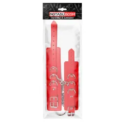 ФИКСАТОР (НАРУЧНИКИ + ОКОВЫ) цвет красный арт. NTB-80582