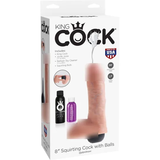Фаллоимитатор с функцией семяизвержения 8 Squirting Cock w Balls King Cock
