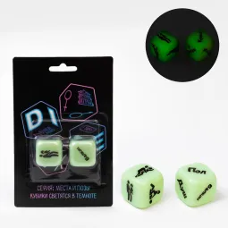 Кубики игральные для взрослых «Секс места и позы», 2 шт., 2.5×2.5 см, 18+