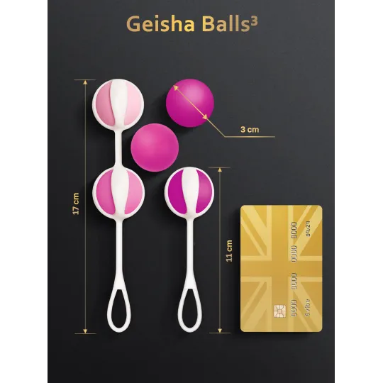 Gvibe Geisha Balls 3 - Шарики для тренировки интимных мышц, 3 см