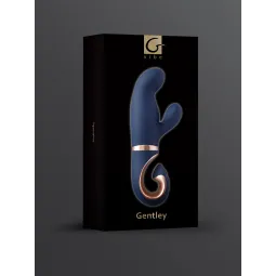 Gvibe Gentley Caribbean Blue - вибратор кролик для стимуляции точки G и клитора с 2 моторами, 19.9х4.2 см